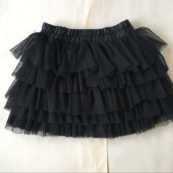 black ruffle tutu skirt